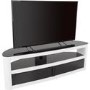 Burghley Affinity Curved TV Stand 1500 Gloss White / Black Glass