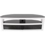 Burghley Affinity Curved TV Stand 1500 Gloss White / Black Glass