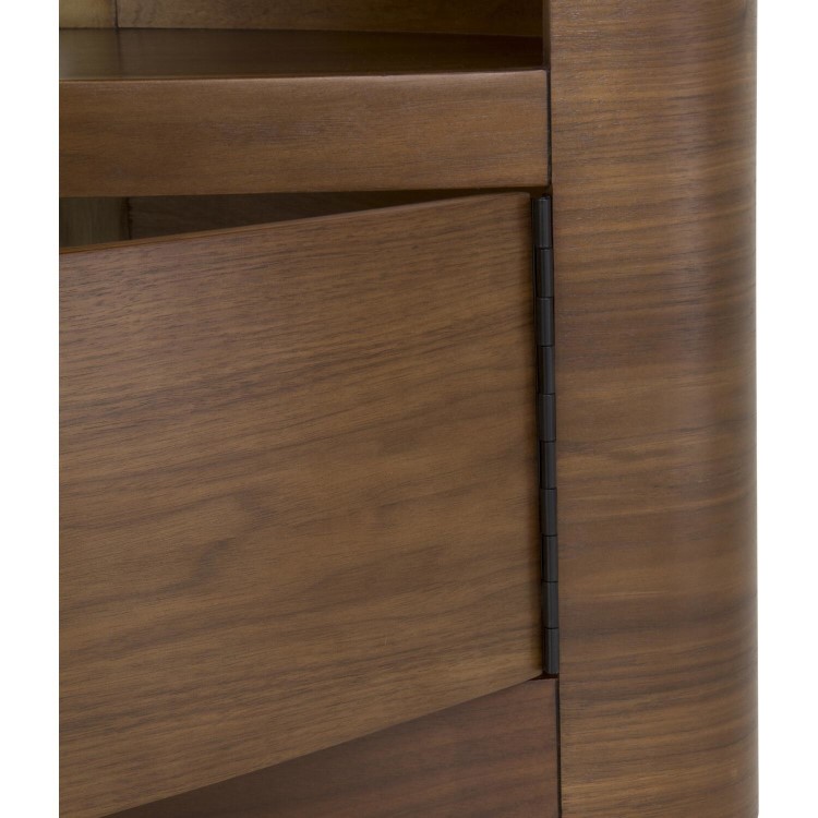 Blenheim Affinity Curved TV Stand 800 Walnut / Black glass