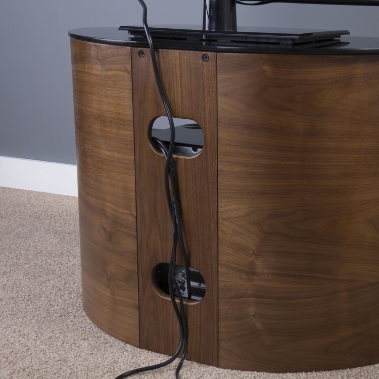 Blenheim Affinity Curved TV Stand 800 Walnut / Black glass