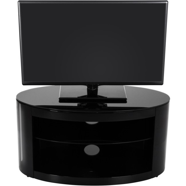 Buckingham Affinity Oval TV Stand 800 Black / Black Glass