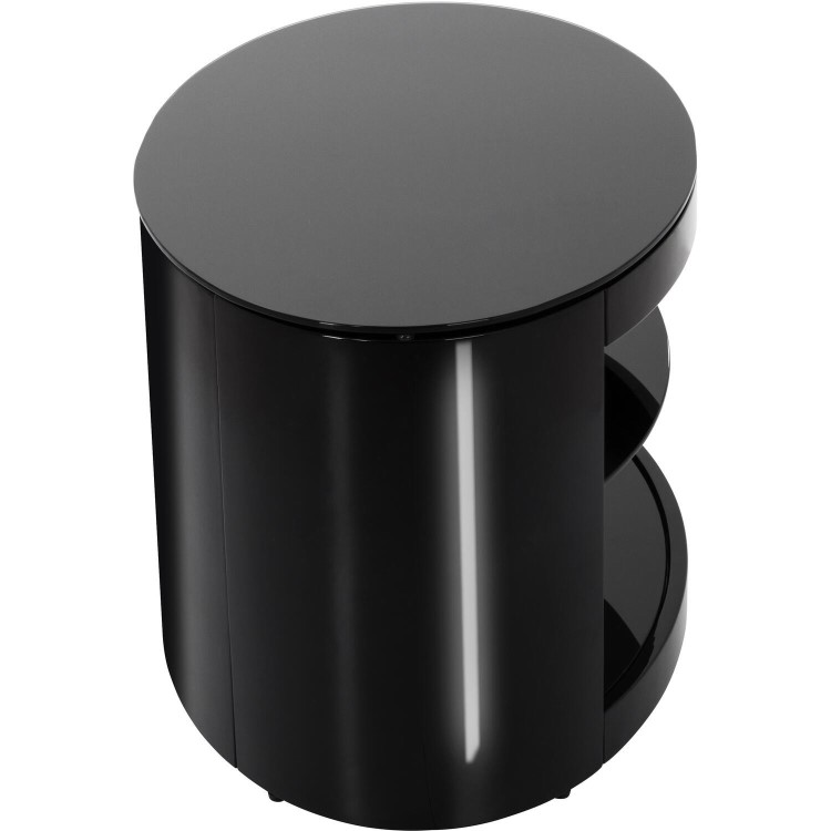 Buckingham Affinity Oval TV Stand 800 Black / Black Glass