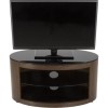 Buckingham Affinity Oval TV Stand 800 Walnut / Black Glass
