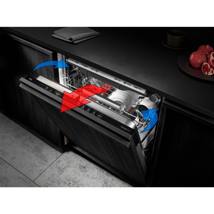 AEG AirDry Integrated Dishwasher - C-Rated Black Control Panel