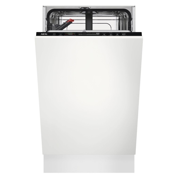 AEG 7000 GlassCare Integrated Slimline Dishwasher - D-Rated Black Control Panel
