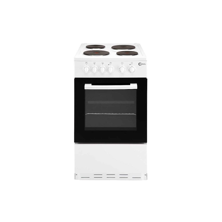 Flavel FSBE50W 50cm Single Oven Electric Cooker With Sealed Plate Hob - White