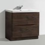 Walnut Free Standing Bathroom Vanity Unit & Basin - W900 x H850mm - Oakland
