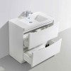 White Free Standing Bathroom Vanity Unit &amp; Basin - W900 x H850mm - Oakland