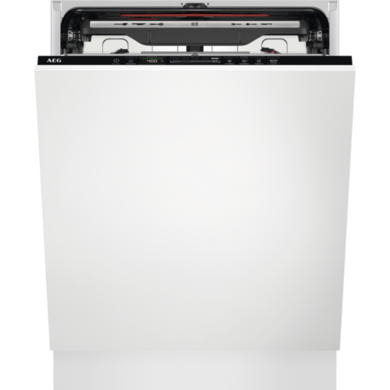 AEG Series 7000 GlassCare Integrated Dishwasher - C-Rated, Black control panel