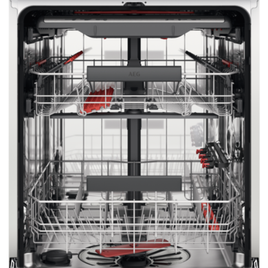 AEG Series 7000 GlassCare Integrated Dishwasher - C-Rated, Black control panel