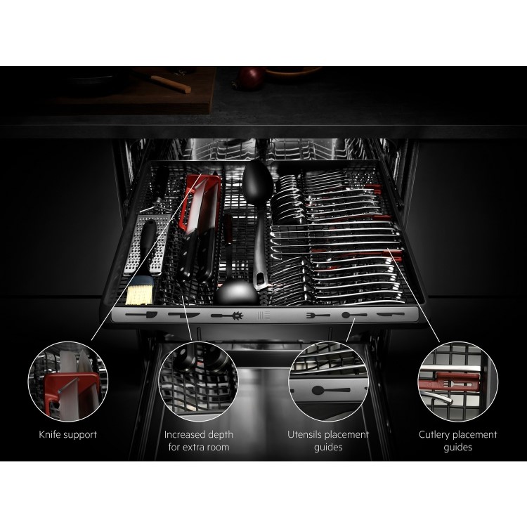 Refurbished AEG Series 7000 GlassCare FSE75737P 14 Place Fully Integrated Dishwasher