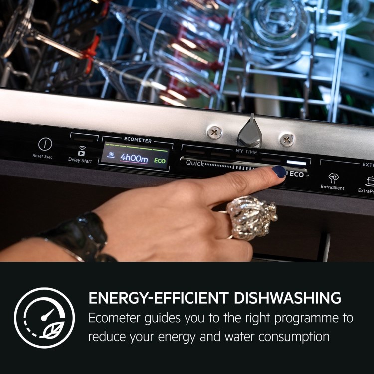 AEG GlassCare Integrated Dishwasher - A-rated Black Control Panel