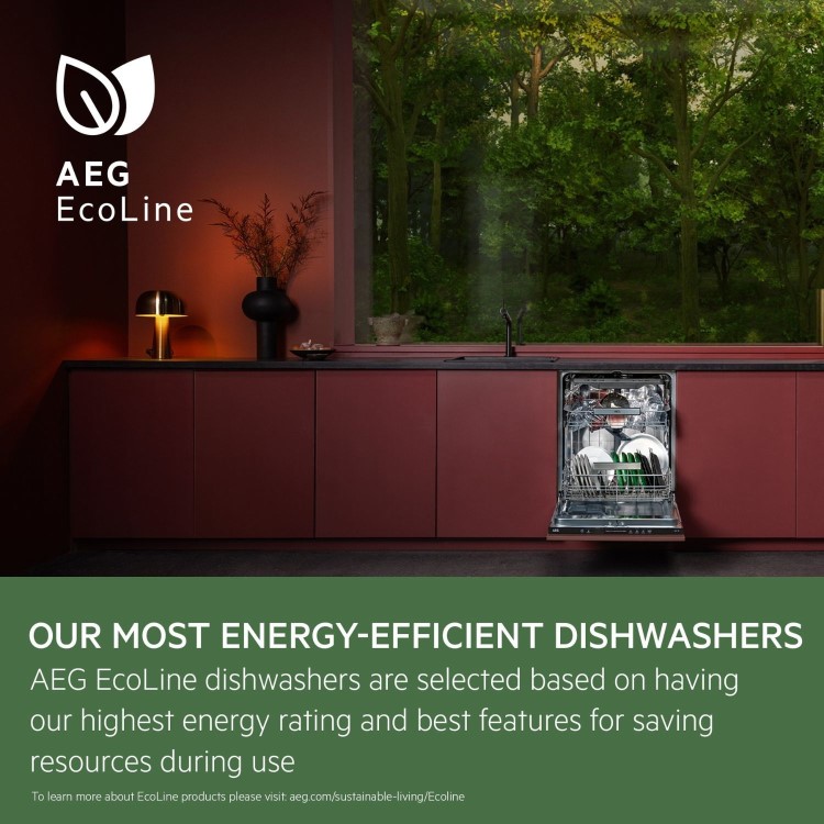 AEG GlassCare Integrated Dishwasher - A-rated Black Control Panel