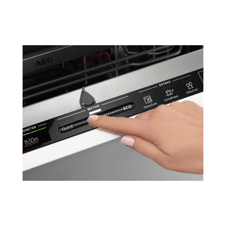 AEG Series 9000 ComfortLift Integrated Dishwasher - D-Rated, Black control panel