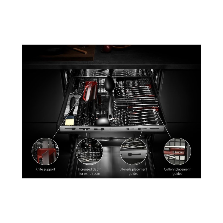 AEG Series 9000 ComfortLift Integrated Dishwasher - D-Rated, Black control panel
