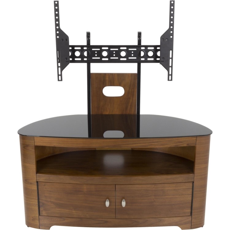 Blenheim Affinity Curved Combi TV Stand 1000 Walnut / Black Glass