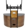 Blenheim Affinity Curved Combi TV Stand 1000 Walnut / Black Glass