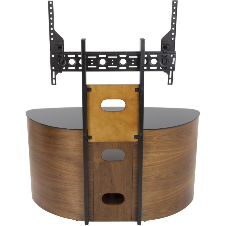 Blenheim Affinity Curved Combi TV Stand 1000 Walnut / Black Glass