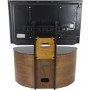 Blenheim Affinity Curved Combi TV Stand 1000 Walnut / Black Glass