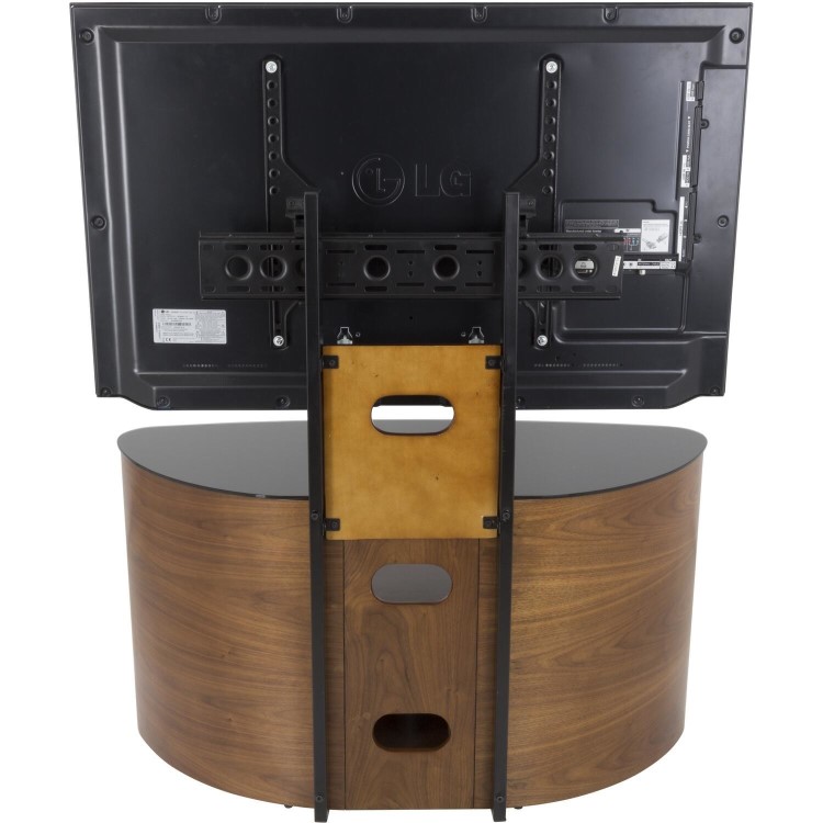 Blenheim Affinity Curved Combi TV Stand 1000 Walnut / Black Glass