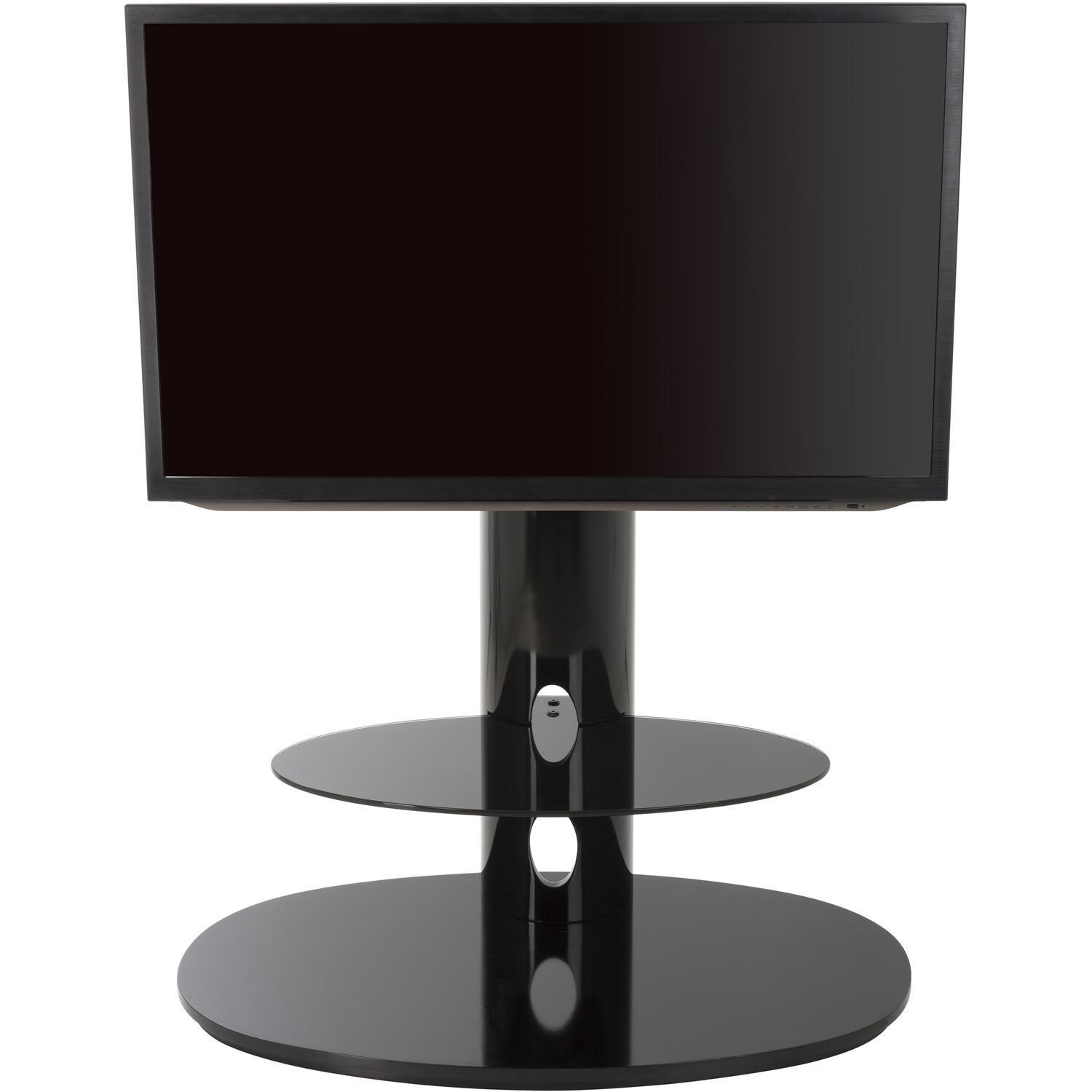 Chepstow Affinity Oval Pedestal TV Stand 930 Black / Black Glass