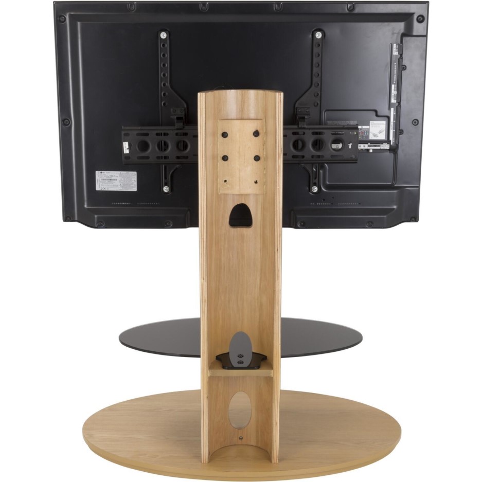 Chepstow Affinity Oval Pedestal TV Stand 930 Oak / Black ...