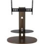 Chepstow Affinity Oval Pedestal TV Stand 930 Walnut / Black Glass