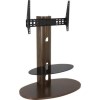 Chepstow Affinity Oval Pedestal TV Stand 930 Walnut / Black Glass