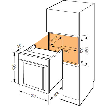 Fagor FSO550XL Side Opening Multifunction Electric Built In Single Oven