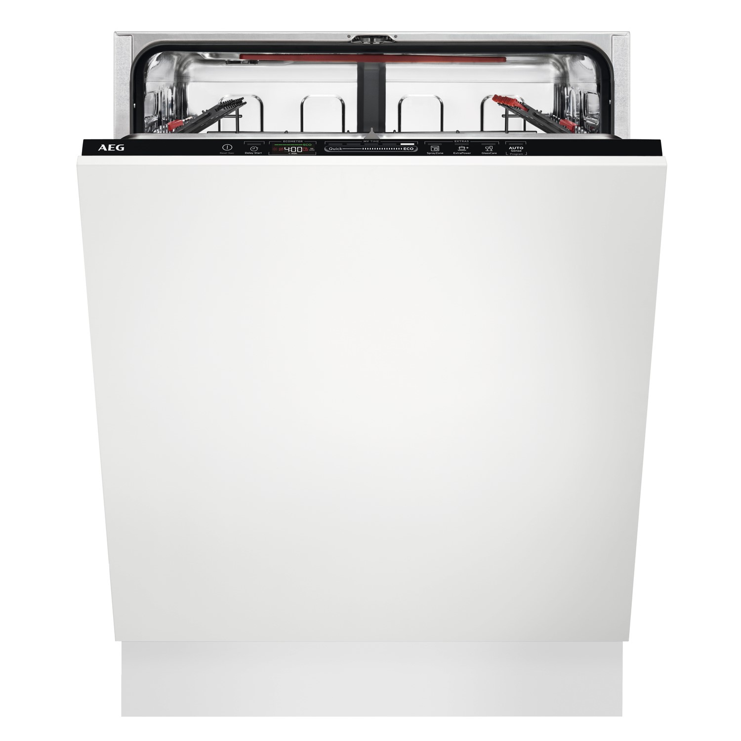 AEG FSS63607P Fully Integrated Standard Dishwasher - Black Control Panel with Sliding Door Fixing Kit - D Rated