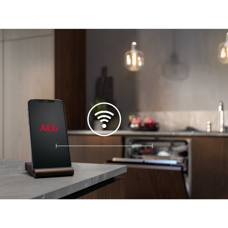 AEG ComfortLift Integrated Dishwasher - Smart Wi-Fi, A-Rated, Black control panel