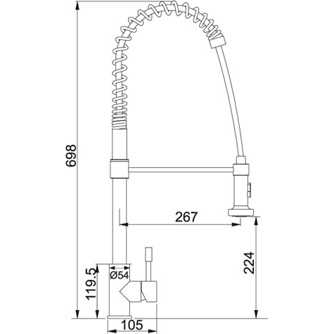 Franke FSWISSSS Swiss Pro Pull-out Spray Tap