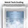 Hisense KitchenFit 312 Litre Tall Freestanding Larder Freezer - Silver