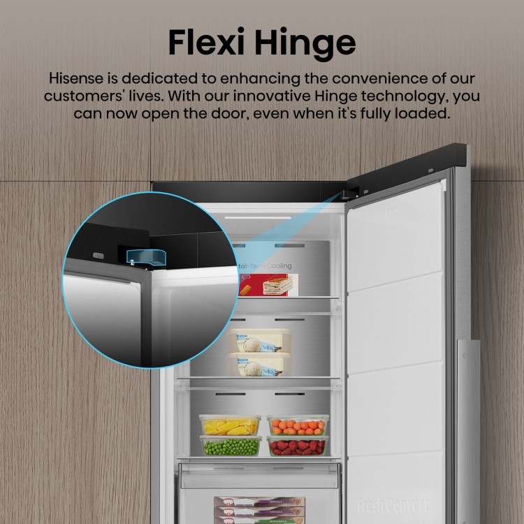 Hisense KitchenFit 312 Litre Tall Freestanding Larder Freezer - Silver