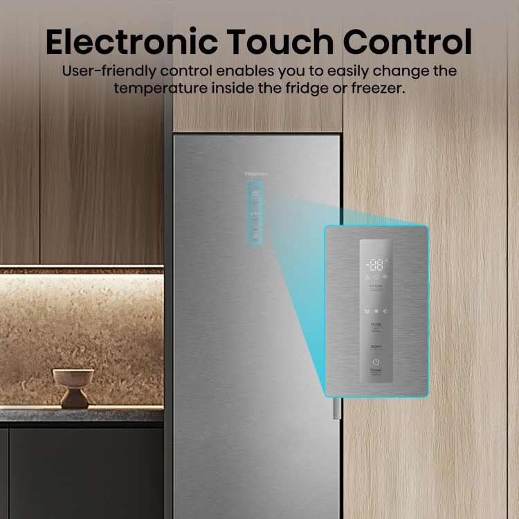 Hisense KitchenFit 312 Litre Tall Freestanding Larder Freezer - Silver