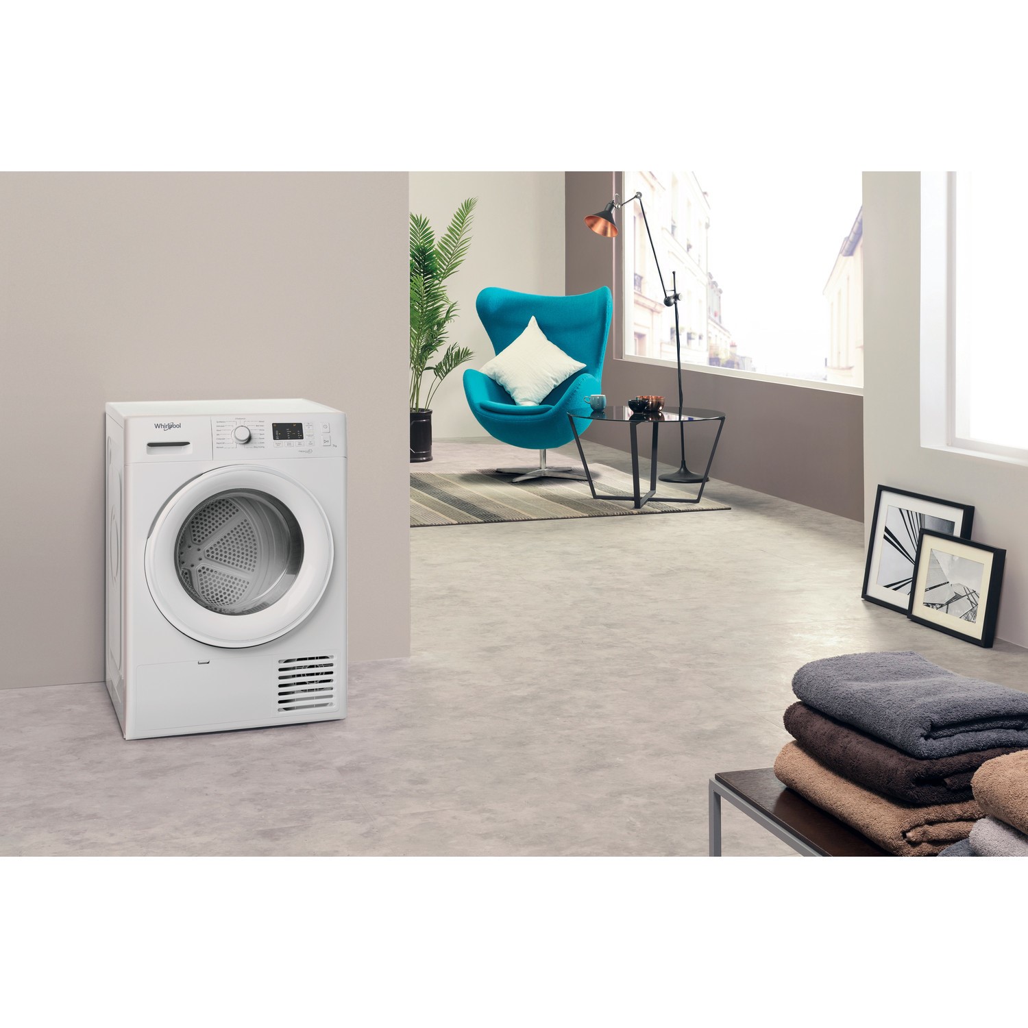 Whirlpool 7kg Freestanding Condenser Tumble Dryer White FTCM107BUK Appliances Direct