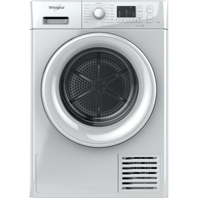 Whirlpool FTCM108B 8kg Freestanding Condenser Tumble Dryer - White