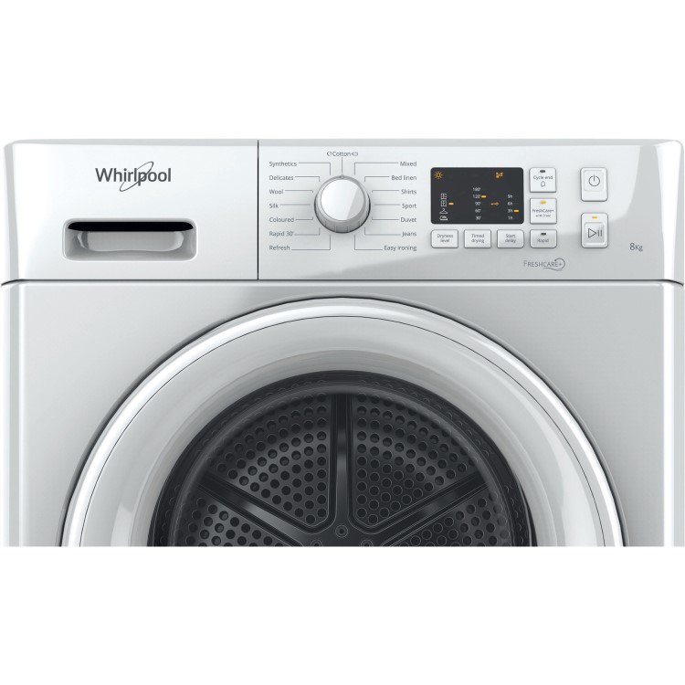 Whirlpool FTCM108B 8kg Freestanding Condenser Tumble Dryer - White