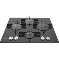 GRADE A2 - Hotpoint FTGHG641DHBK 60cm Four Burner Gas-on-glass Hob - Black