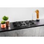 Hotpoint 75cm 5 Burner Gas on Glass Hob with Vertical Flame - Black