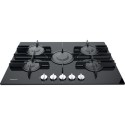 78801012/1/FTGHG751DHBK Refurbished Hotpoint FTGHG751DHBK 75cm 5 Burner Gas on Glass Gas Hob with Vertical Flame Black