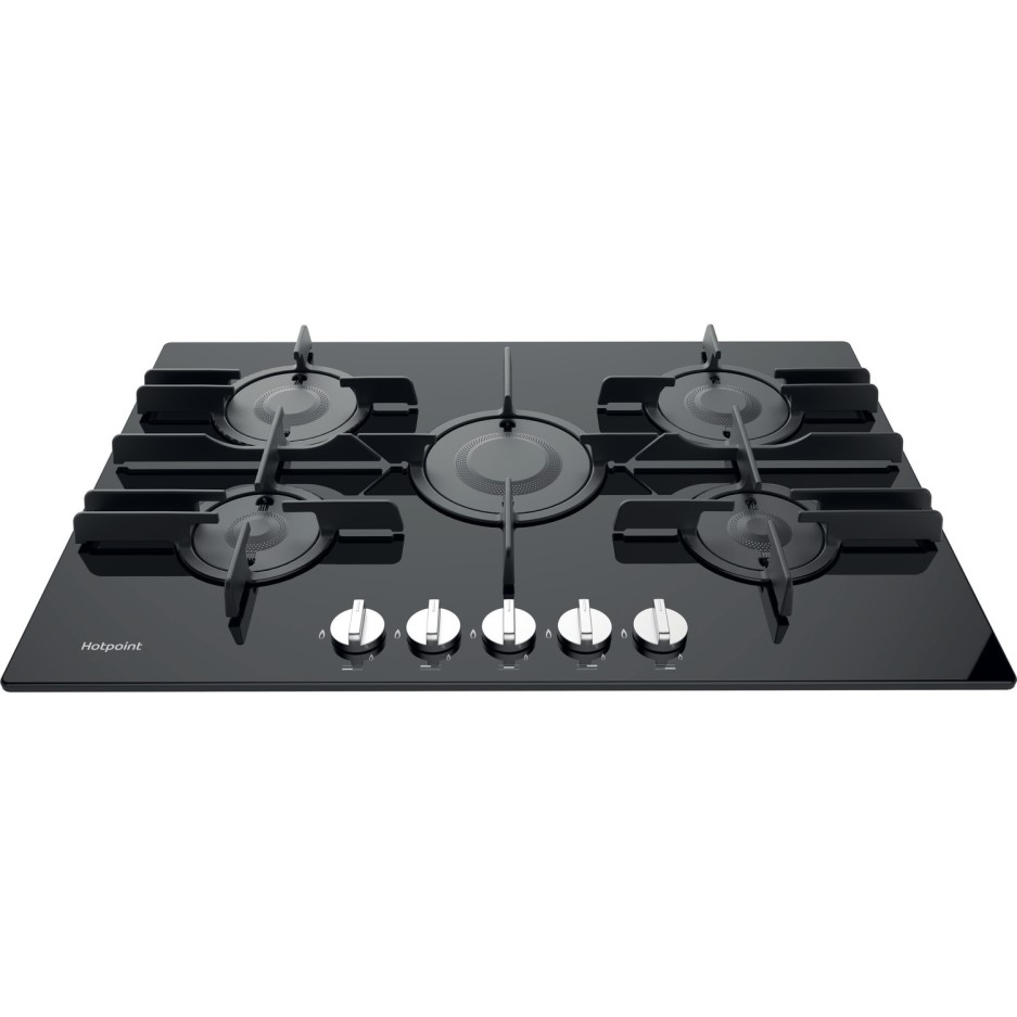 Hotpoint Five Burner Gasonglass Hob Black FTGHG751DHBK Appliances