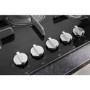 Refurbished Hotpoint FTGHG751DHBK 75cm 5 Burner Gas on Glass Gas Hob with Vertical Flame Black