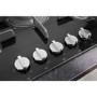 Refurbished Hotpoint FTGHG751DHBK 75cm Gas on Glass 5 Burner Gas Hob with Vertical Flame Black