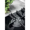 Hotpoint 75cm 5 Burner Gas on Glass Gas Hob with Vertical Flame - Black