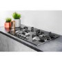 Refurbished Hotpoint FTGHG751DHBK 75cm Gas on Glass 5 Burner Gas Hob with Vertical Flame Black