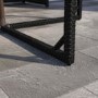 Black Rattan Cube Garden Dining Set - 4 Seater - Parasol Included - Fortrose