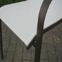 Brown Metal and Cream 4 Seater Garden  Dining Set - Parasol Included