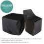 Black Metal 4 Seater Garden Furniture Dining Set - Parasol Included