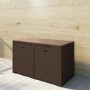 Brown Rattan Garden Furniture - Garden Table and 4 Chairs + Cushions Included 